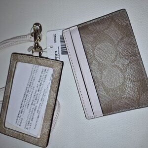 COACH Lanyard and Wallet Set